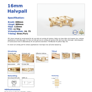 Halvpall 16mm